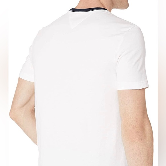 Tommy Hilfiger Mens Extra Small Short Sleeve Tee Logo White - Picture 3 of 7